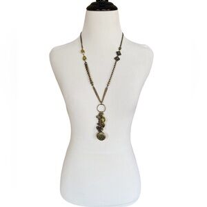 ROBERT ROSE Green Locket Necklace